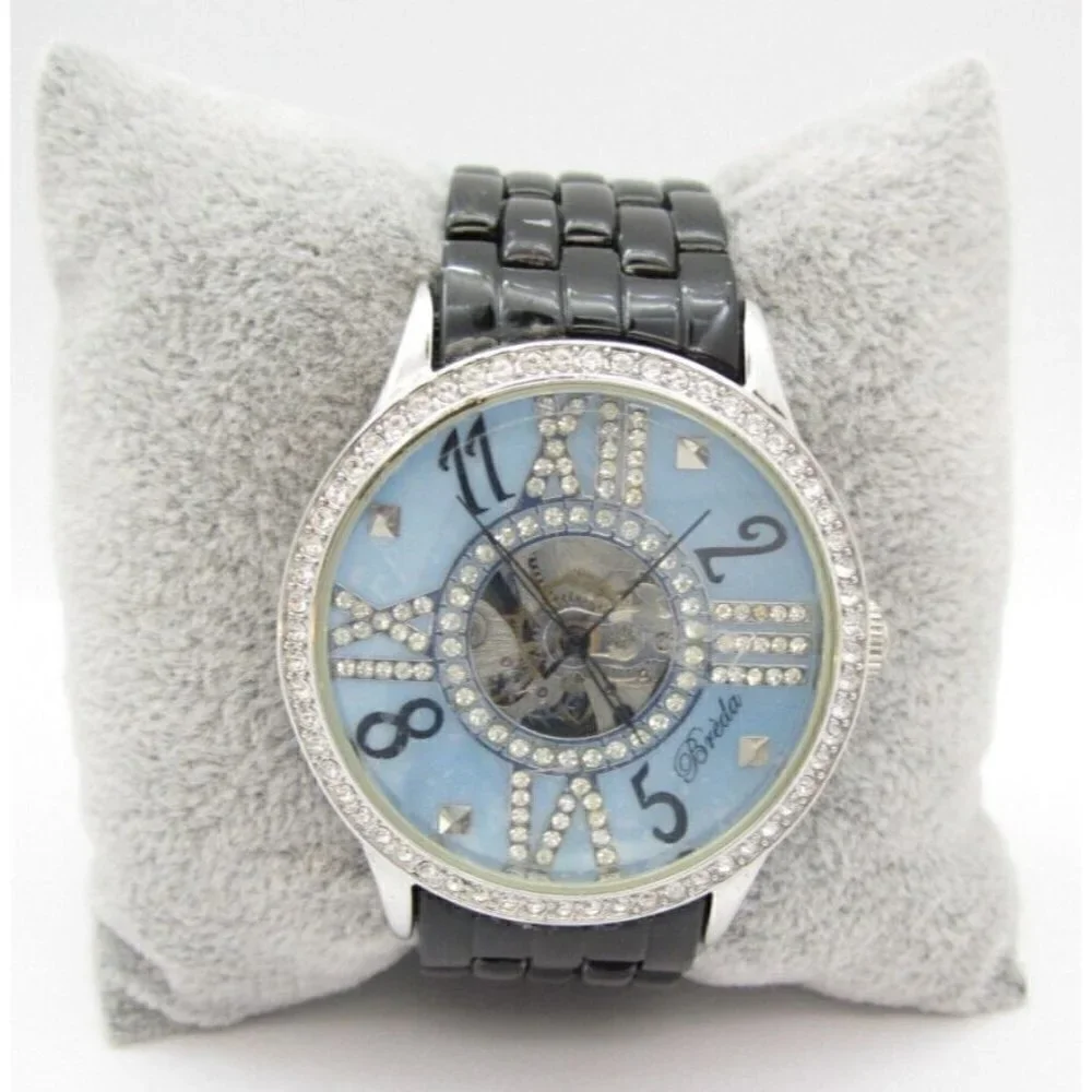 Women Breda Mechanical‎ WR Analog 42mm Dial Causal Round Watch (G68)